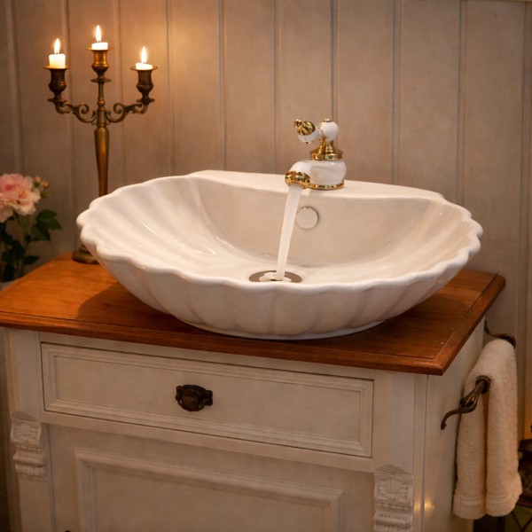 NEG Aufsatz-Waschbecken Uno38A (Muschel-Form/oval)