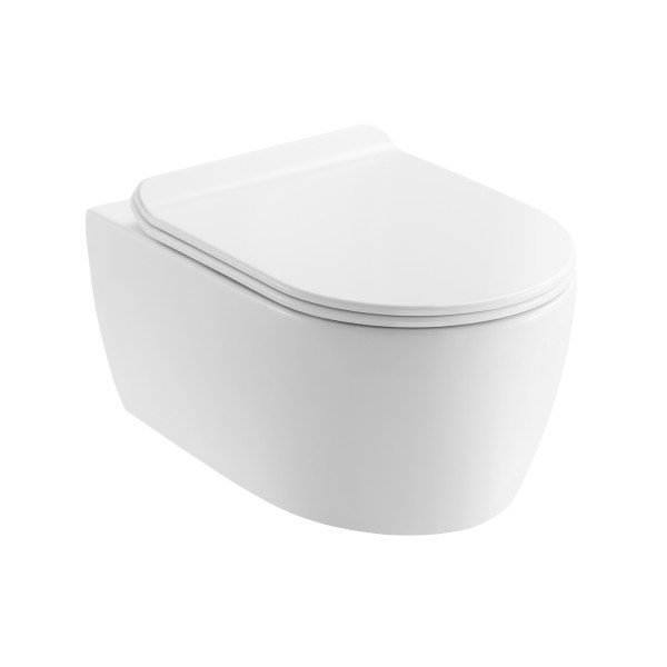 NEG Design Hänge-WC Toilette mit 360° Tornad00 Spülung, randloses Design, inkl. Softclose WC-Sitz Du